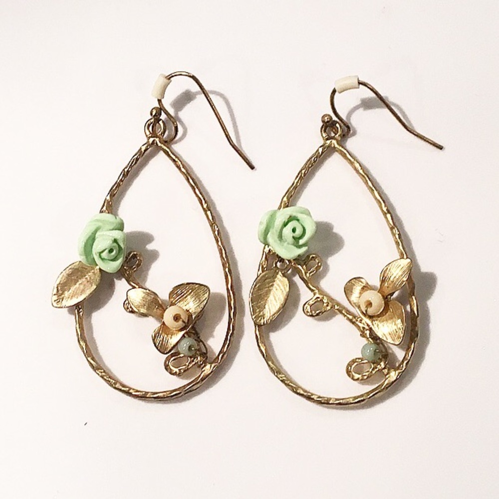 Mint Rose Hoops